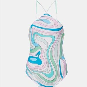 Emilio Pucci Pastel Swirl One-Piece Swimsuit
